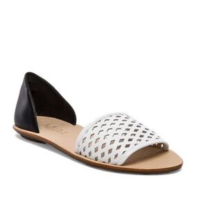 Loeffler Randall Sawyer D'Orsay Perforated Leather Flat Size 11 Vacation‎ Casual